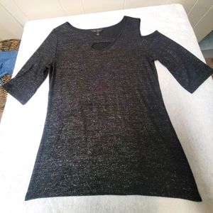 EUC black and silver top